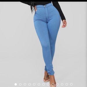 FASHION NOVA Super High Waist Denim Skinnies